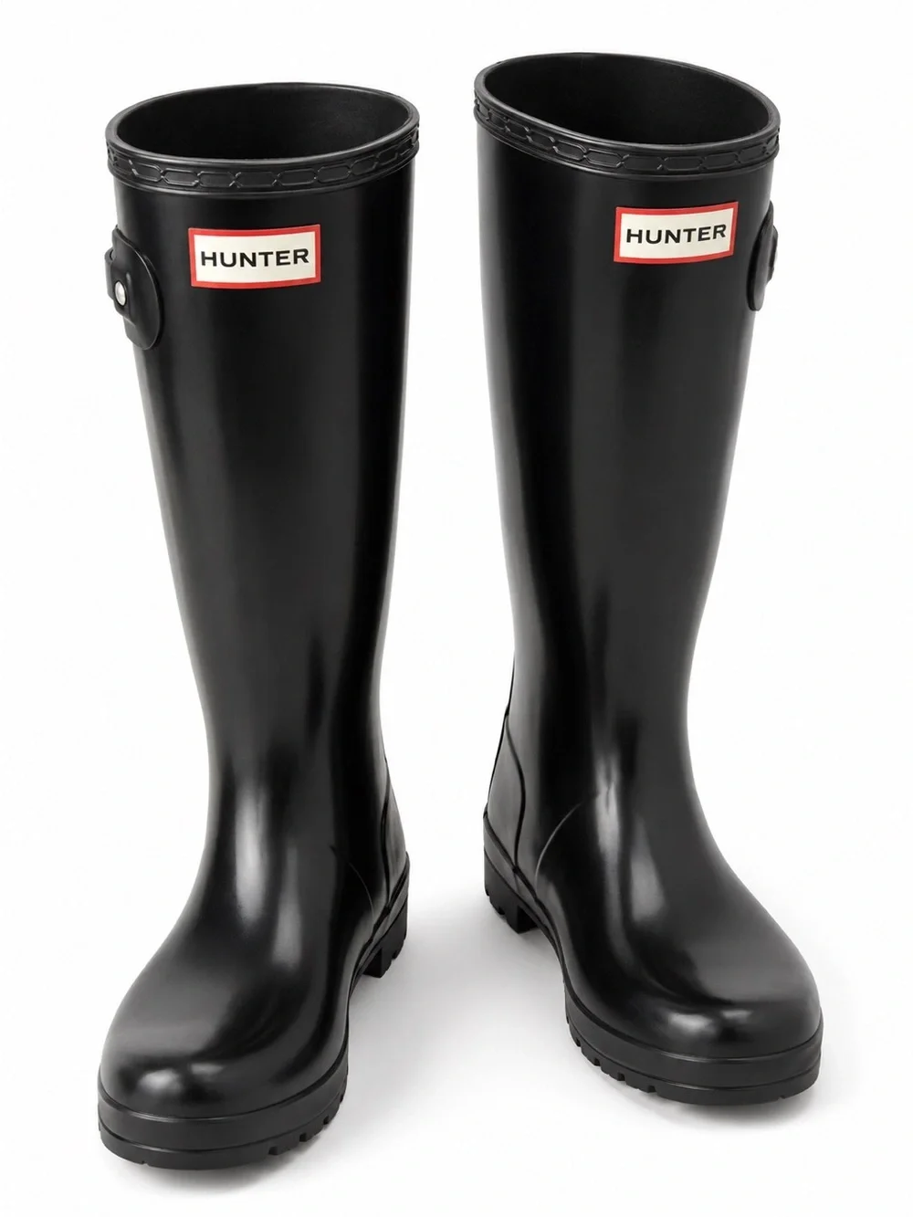 Hunter Original Kids Gloss Rain Boots Black Waterproof Wellington